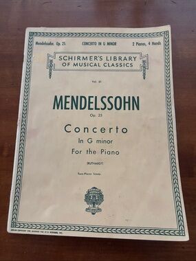 Mendelssohn: Piano Concerto No. 1 in G Minor, Op. 25 - 2 piano score